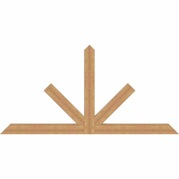 Ekena Millwork Saratoga Timber Gable Bracket, Western Red Cedar, 96"W x 48"H x 3 1/2"D x 5 1/2"F, 12/12 Pitch GBW096X48X0406SAR00SWR - main